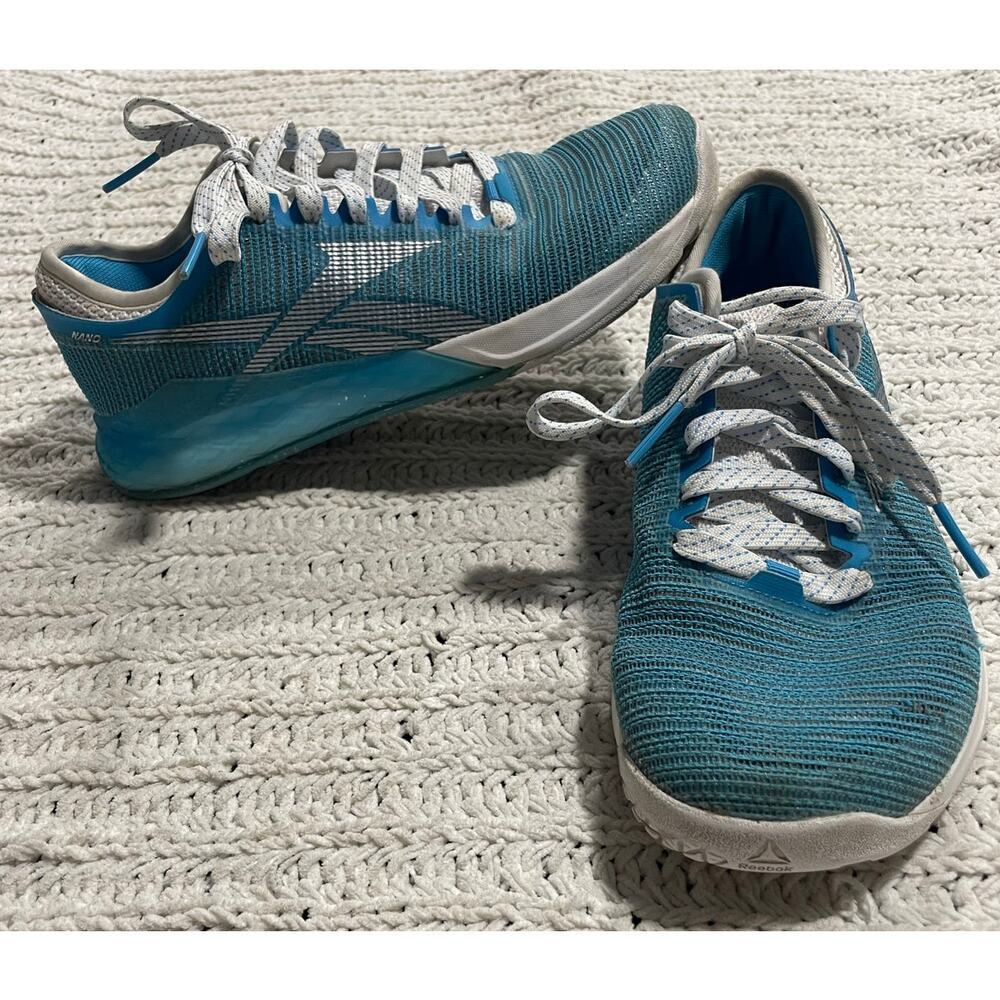 Reebok Nano 9 X Cross Trainer Crossfit Sneakers Womens Sz 8.5 EU 39 Blue DV6362